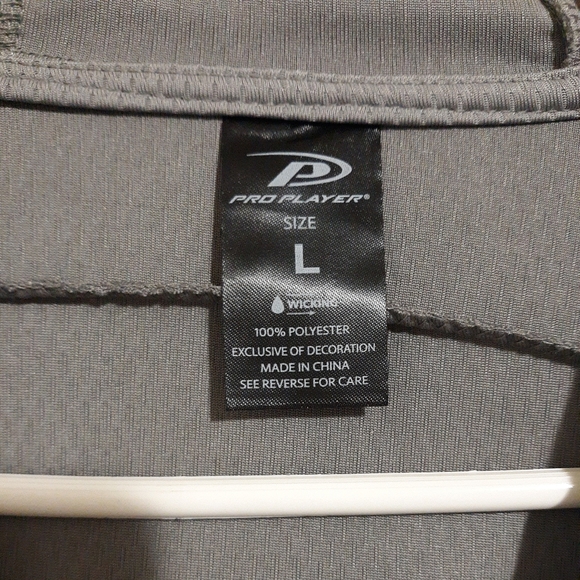 Pro Player Size L  Men's Soft Shell Jacket Full Zip Gray - Picture 3 of 6